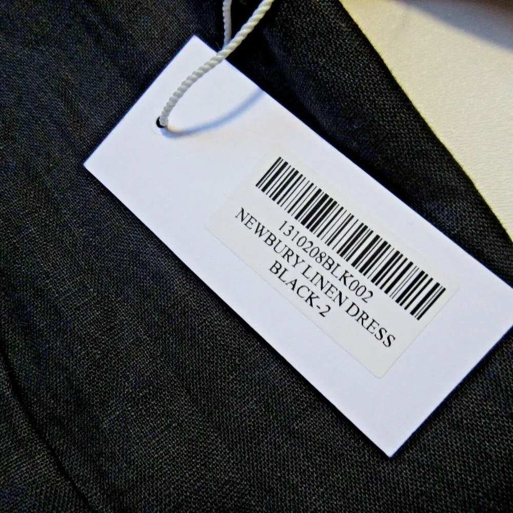 NWT Reformation Newbury in Black Linen Puff Sleeve Midi Shirt Dress 2 $218 - Image 5