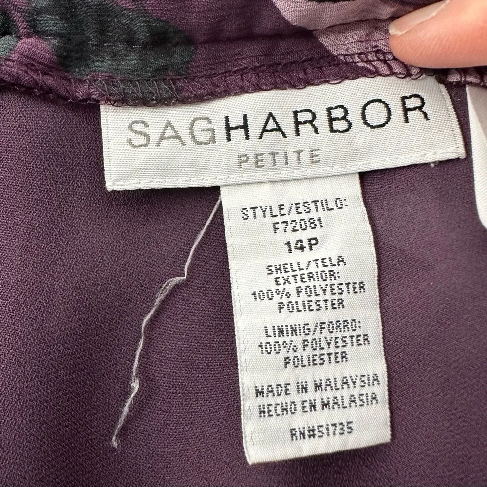 Vintage Sag Harbor Floral Midi Skirt Dark Fairy Grunge Chiffon Y2K Retro Wmn 14P - Image 4