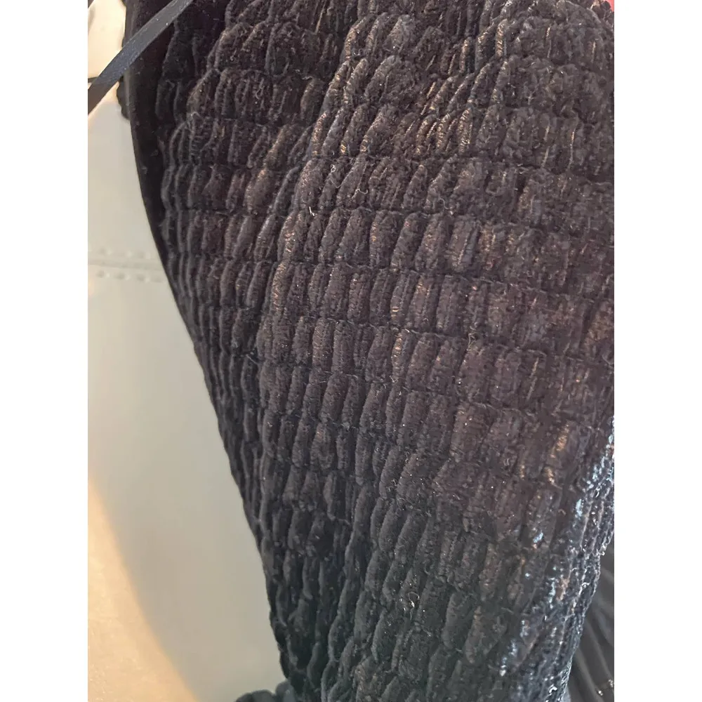 Zara Black Strapless Velvet Corset Sparkle Mesh Skirt Mini Dress M - Image 7