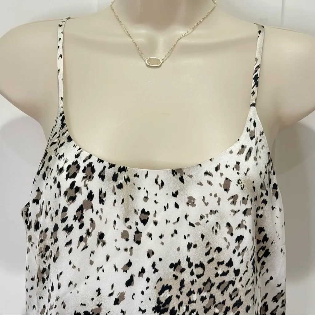 Alice + Olivia Russell Safari Mini Slip Dress XS Animal Print Silk Slinky Chic - Image 7