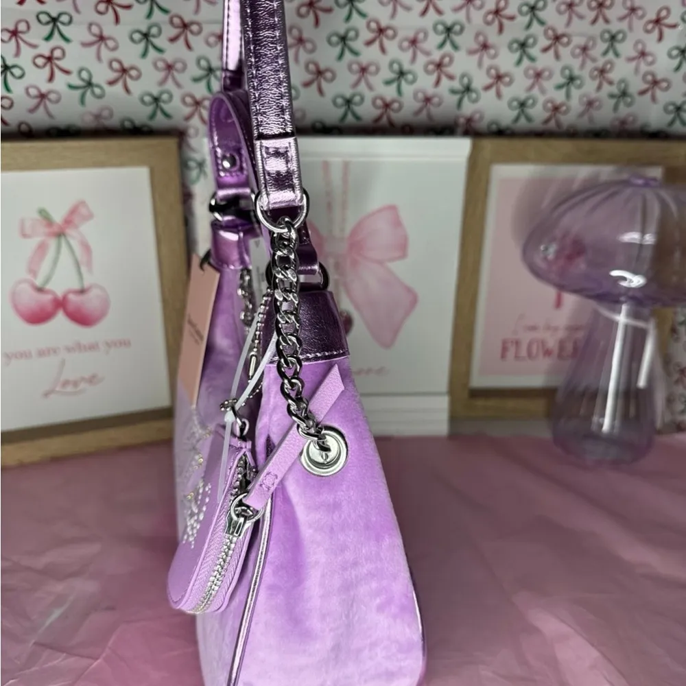 Juicy Couture String of Pearls Hobo Crossbody - Image 5