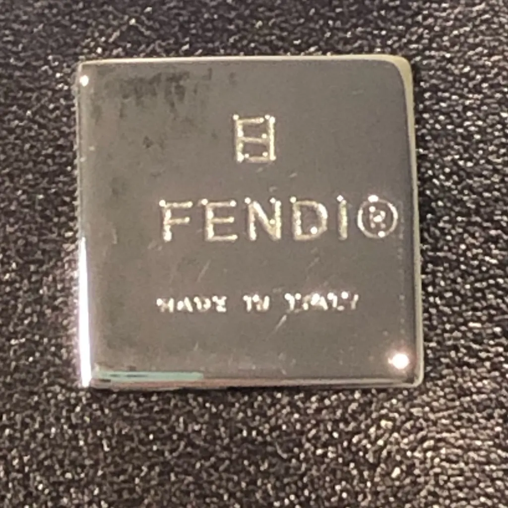 FENDI Zucca Silver Buckle Bifold Long Vintage Wallet w Coin Section - Image 6