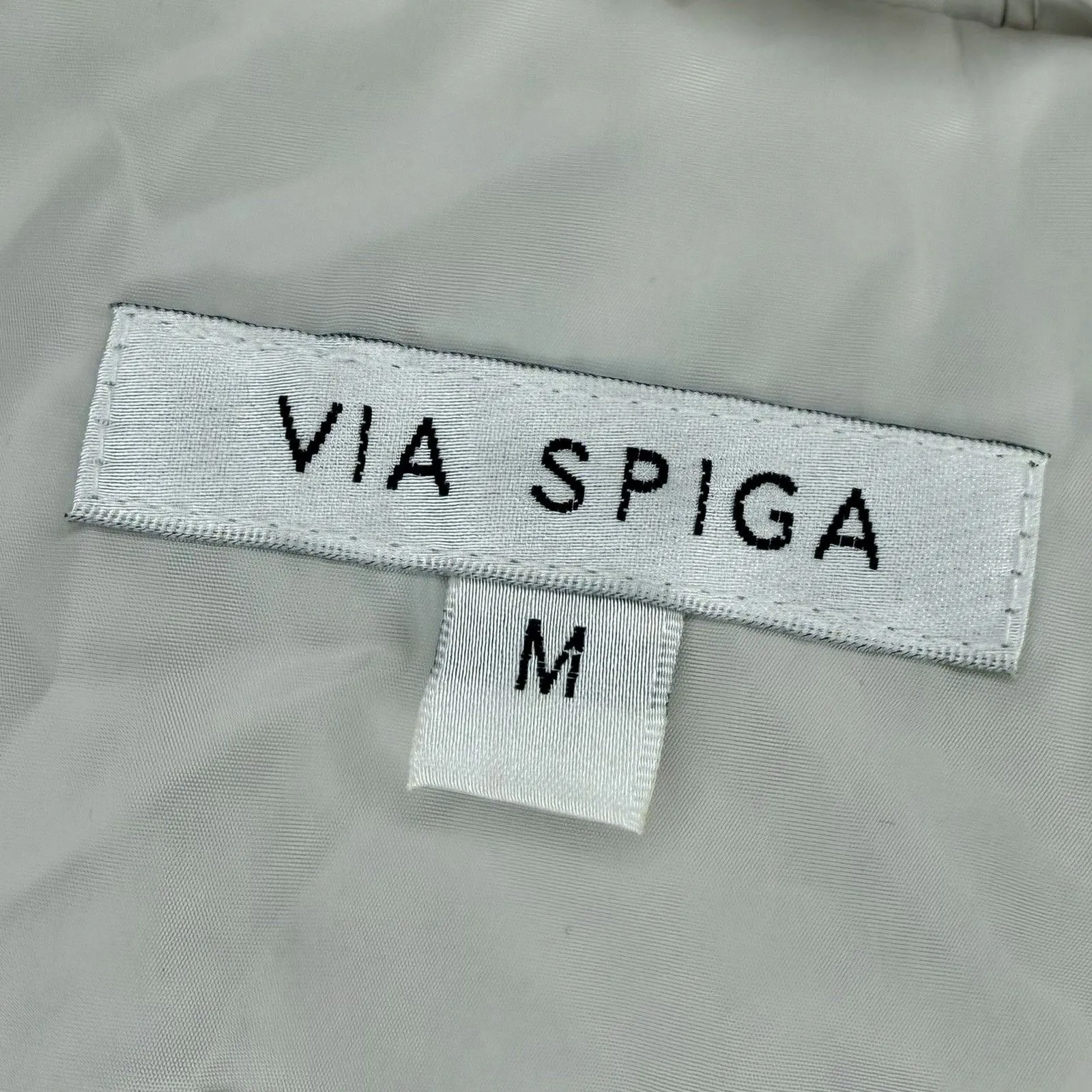 MSRP $220 Via Spiga Ruched Sleeve Packable Rain Jacket Tan Size M Medium EUC!! Brown - Image 6