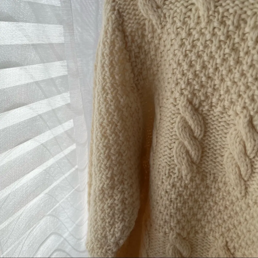 Vintage cream pullover sweater Tan - Image 4
