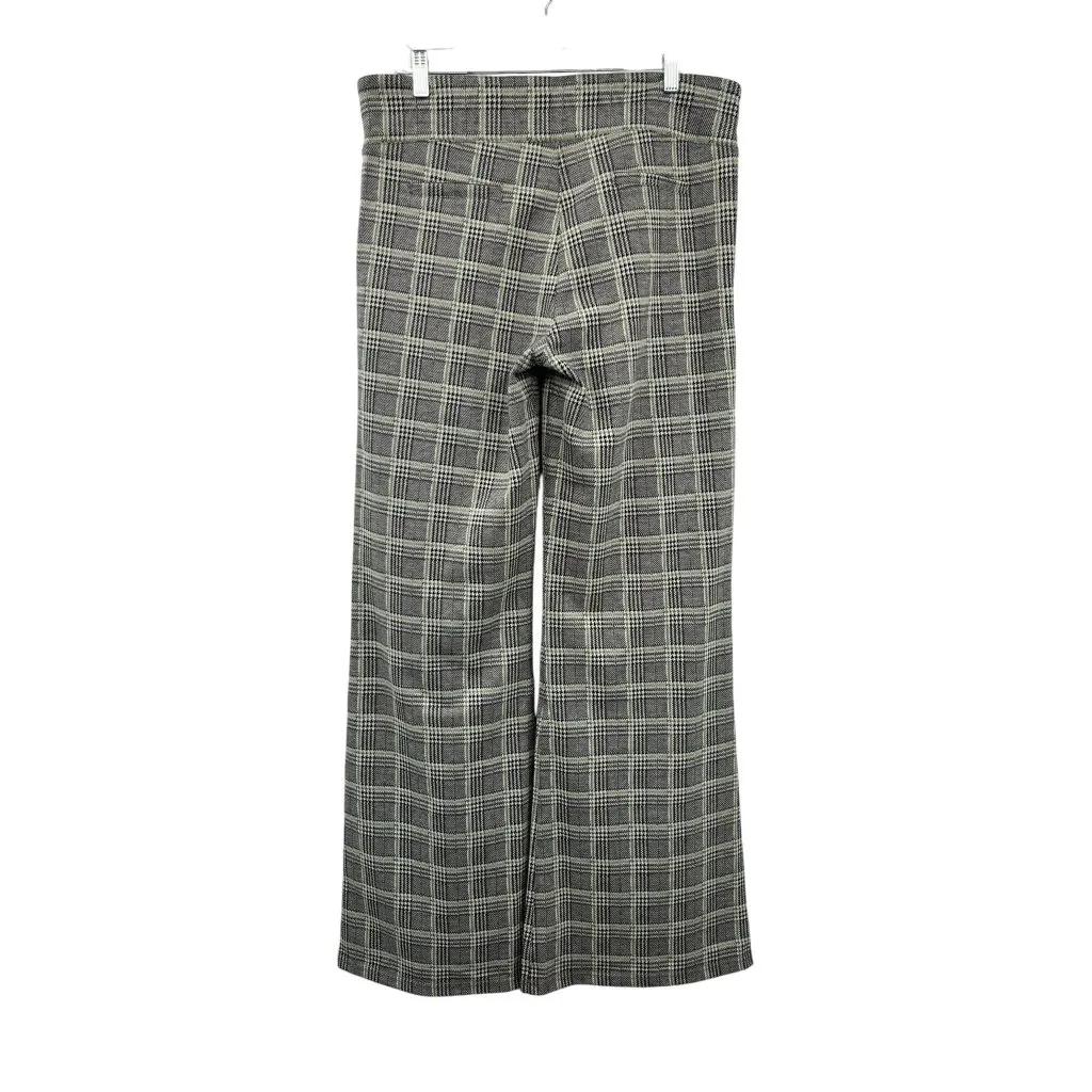 Betabrand Pants Womens XL Long (Tall) Plaid Wide Leg Pull-On Stretch - Image 2