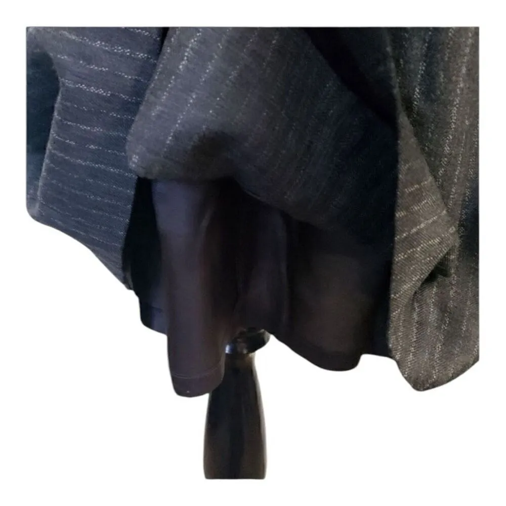 Vintage Rafaella Grey Wool Zipper Front Sheath Dress Size 10 Sleeveless Formal - Image 9