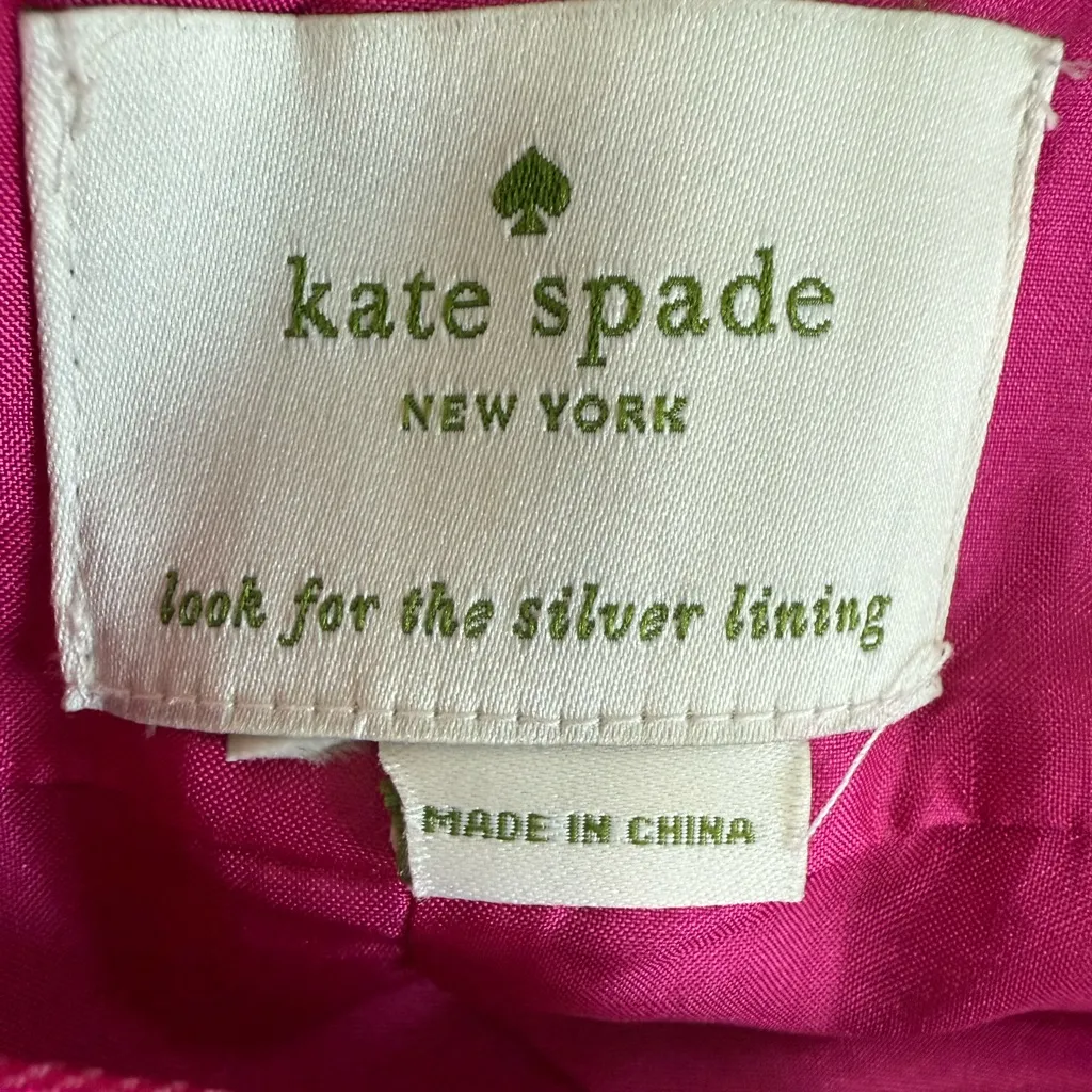KATE SPADE Backless Mini Dress In Full Bloom Sweetheart Pink Cap Sleeve Size 4 - Image 9