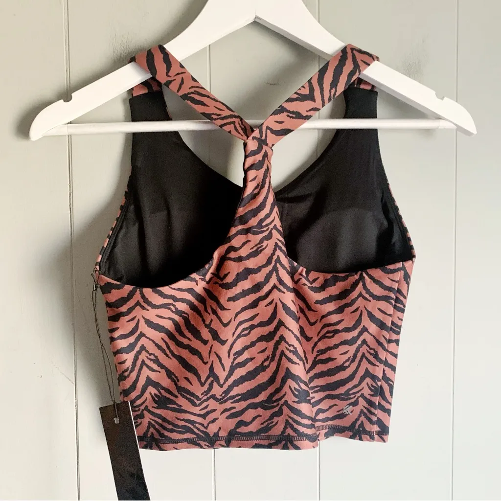 KYODAN Ladies Tiger Animal Print Crop Bra Top S - Image 3