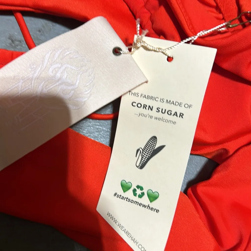 Free People REVOLVE We Are Hah Keep It Open Long Sleeve Open Back Top RED Small - Image 2