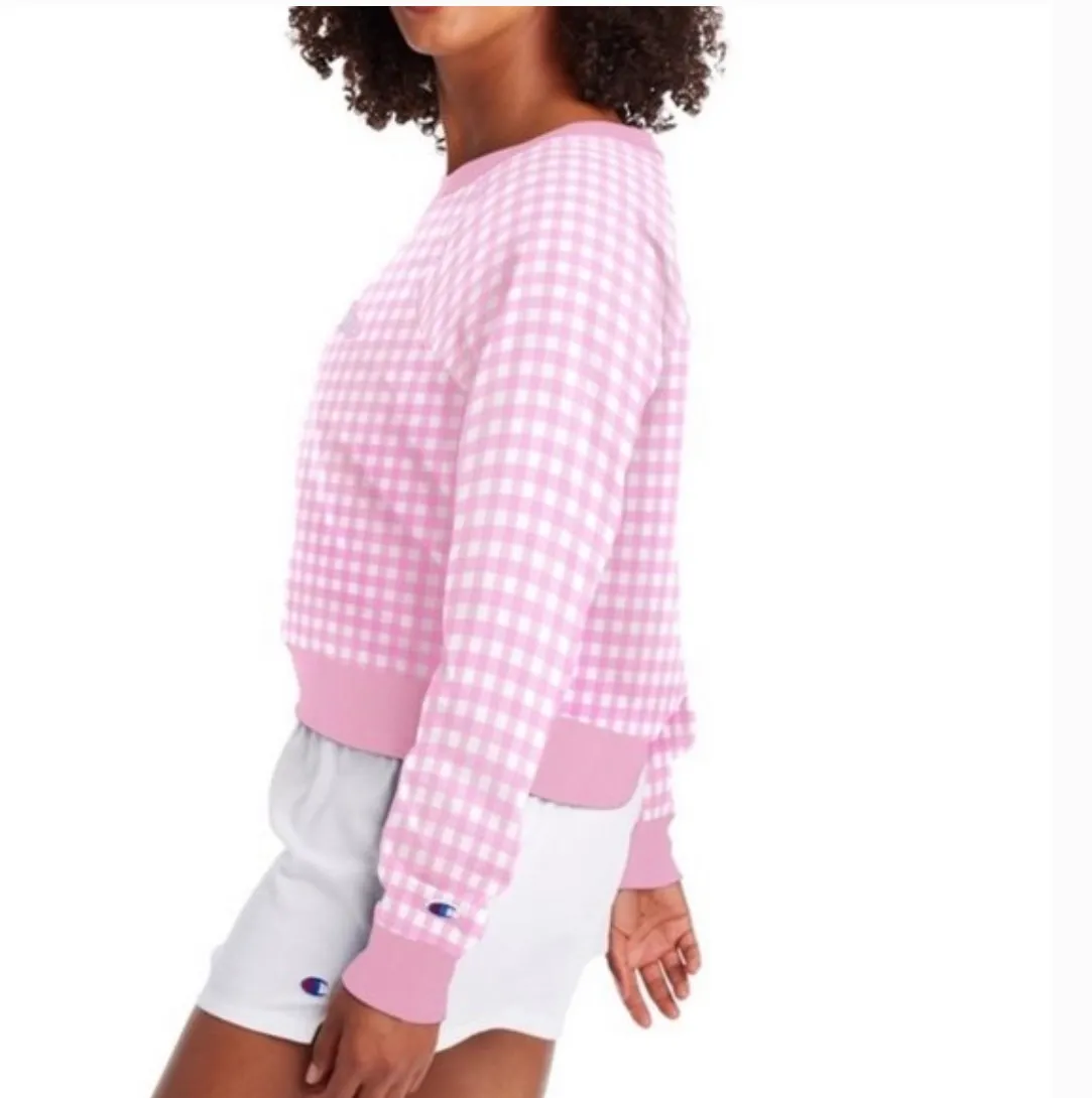 Pink Checkered Sweatshirt - Image 4