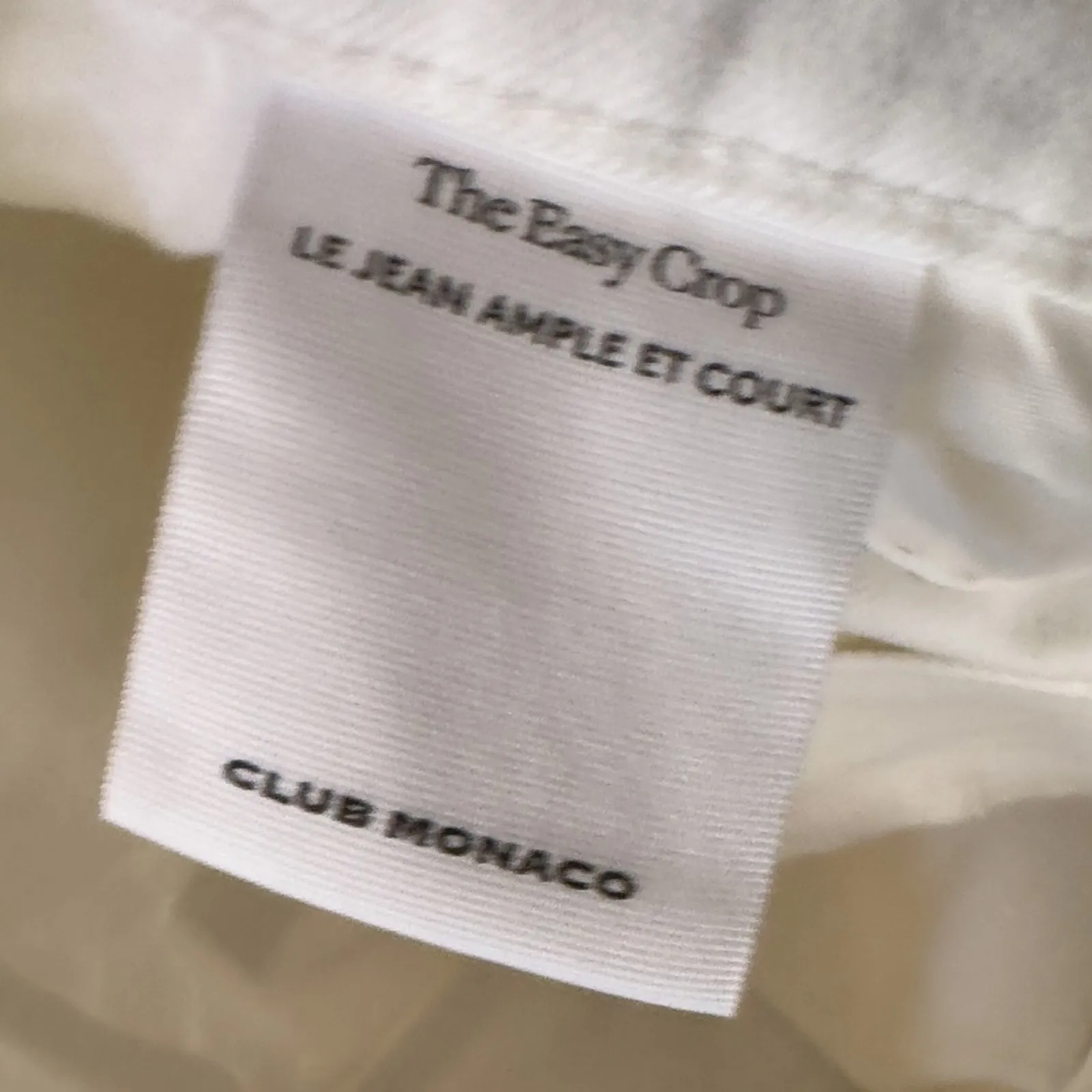NEW Club Monaco Ecru The Easy Crop Jeans, NWT, Size 31, MSRP $130 - Image 7