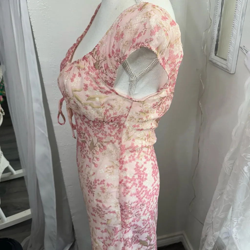 Y2k La belle pink floral babydoll dress size 5 - Image 7