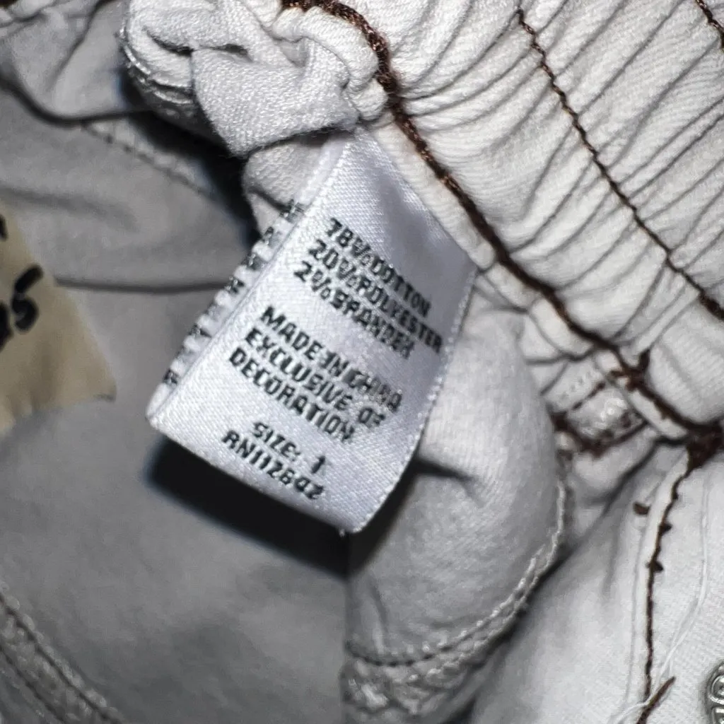 Blue Savvy White Cargo Pants Juniors 1 Utility Pocket Stretch - Image 7