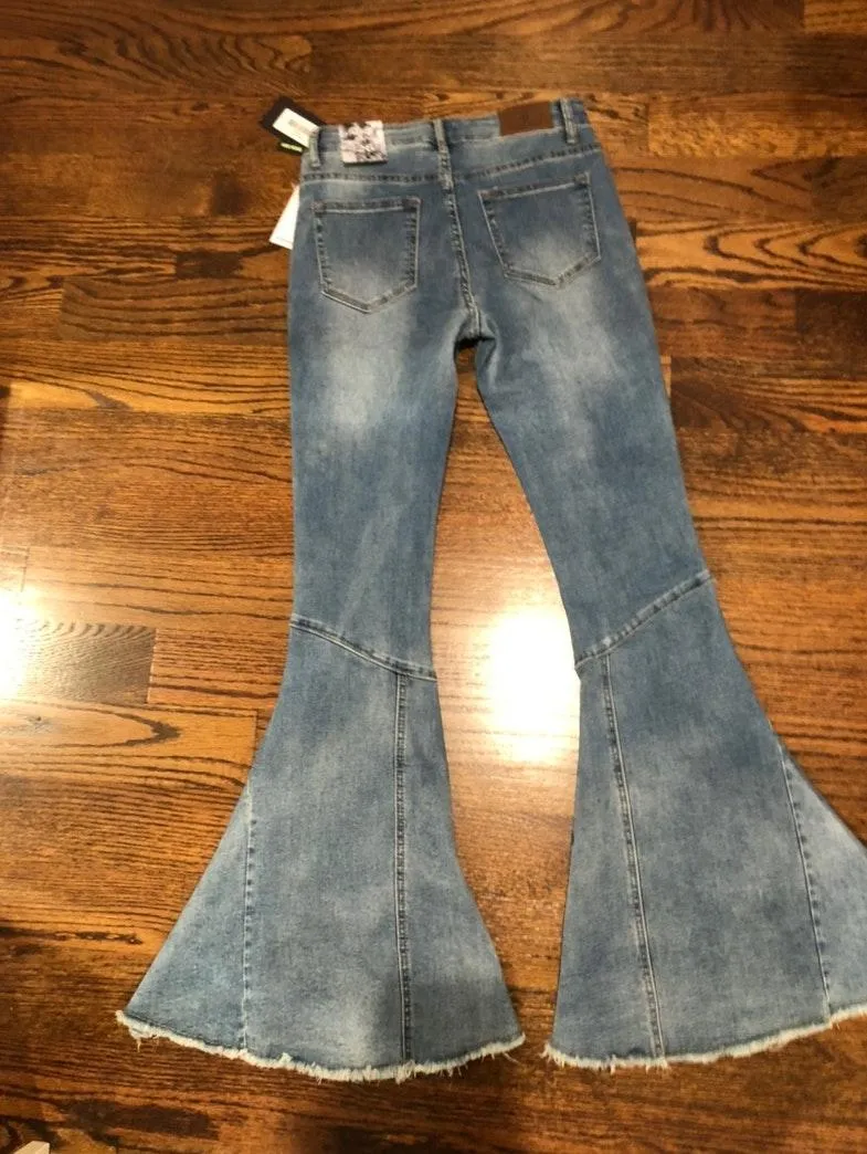 Funky Soul Flare Jeans Blue Size 26 - Image 3