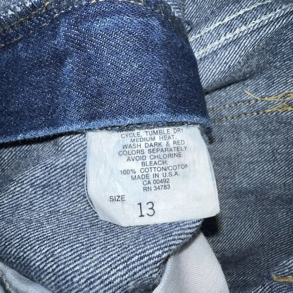 Vtg 70s 80s LEE Womens Denim Blue Jean Skirt Jr Size 13 USA Granny Cottage Core - Image 5