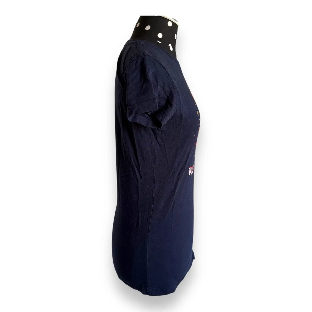 Teeturtle Womens Top Sz XS Navy Blue Vision Wanda Wandavision Scarlet‎ Witch Tee - Image 3