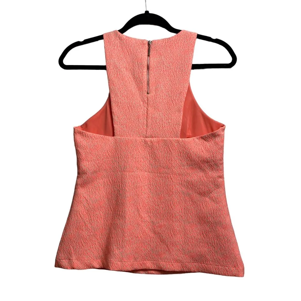 Zara Trafaluc Womens Neon Animal Print‎ Tank Top Size Medium Orange Pink Coral - Image 5