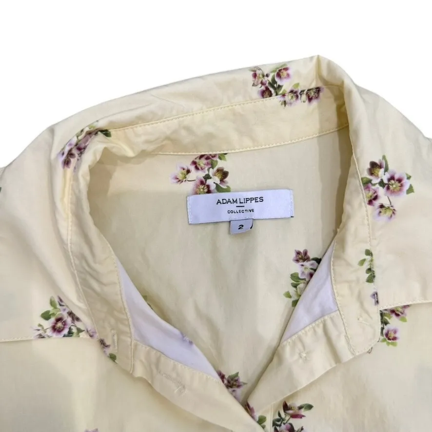 Adam Lippes x RTR Belted Poplin Shirt Dress in Yellow, Size US 2 - Image 5