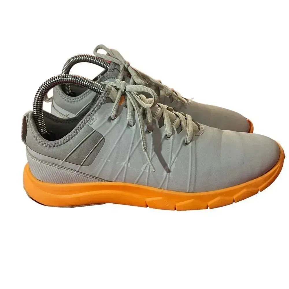 Nike‎ FI Impact 2 Spikeless Golf Shoes 2015 Women Pure Platinum/Wolf Grey/Citrus - Image 4