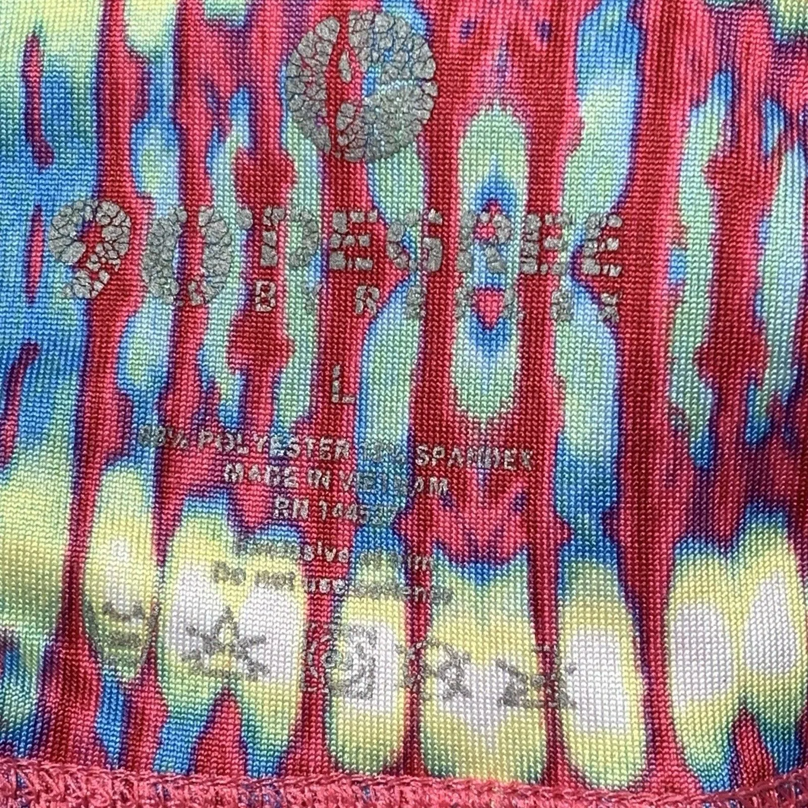 SOULMATES by One essence Women’s Capri Leggings Size L Red Multicolor Tie Dye St Size L - Image 6