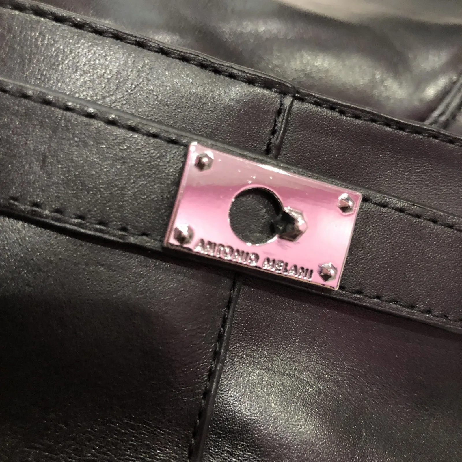 Antonio Melanie Hardine‎ Leather Ankle Heel Boots Black 7.5 - Image 7