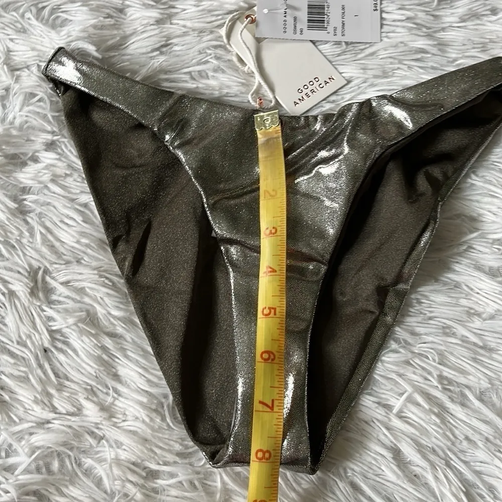 New Good American Foil better reversible bikini bottom in stormy foil size Small - Image 8