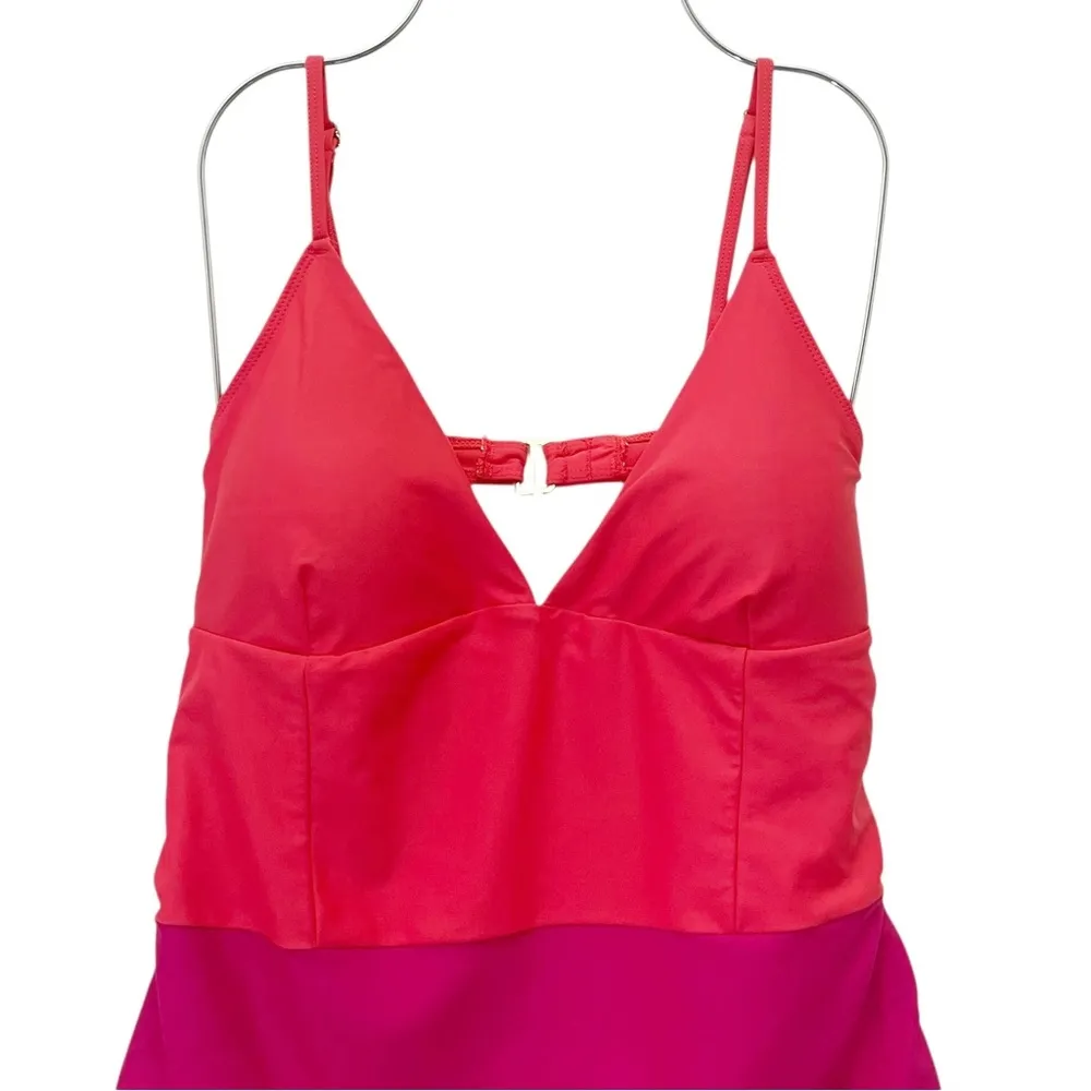 Summersalt The Wave One Piece Swimsuit Pink Red Size 10 Eco Fabric Colorblock - Image 6