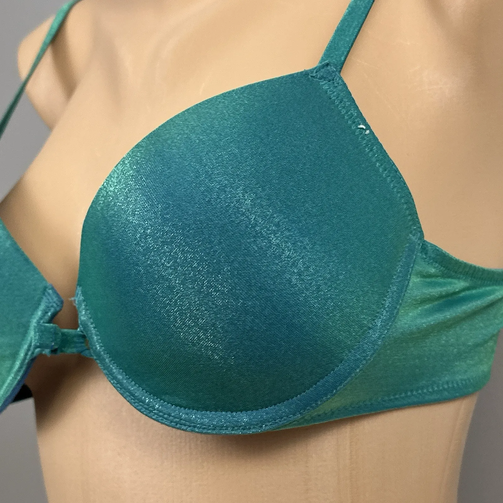 Vintage Lily of France Push Up Bra 36B Style 1729 1773 Iridescent Front Close - Image 4