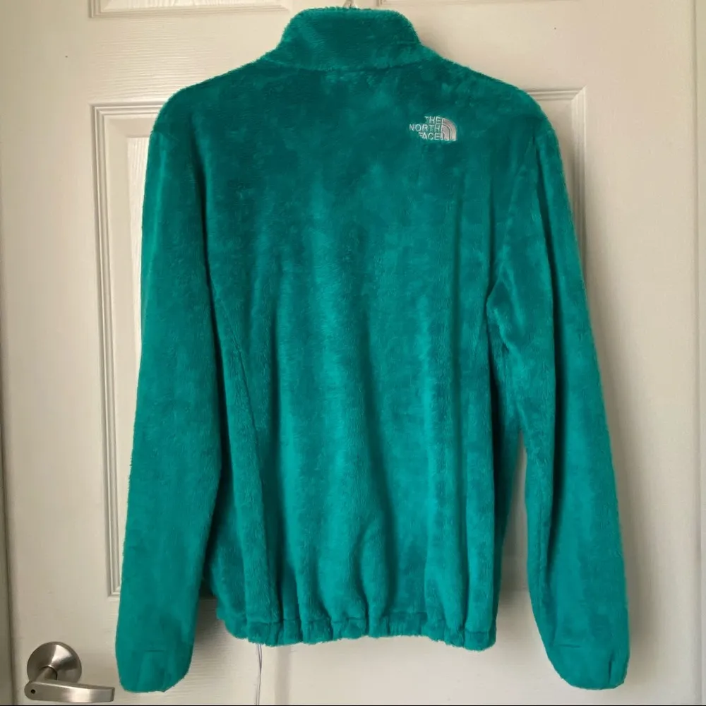 The North Face Women Green Fleece Sherpa Full Zip Jacket Medium - Image 2
