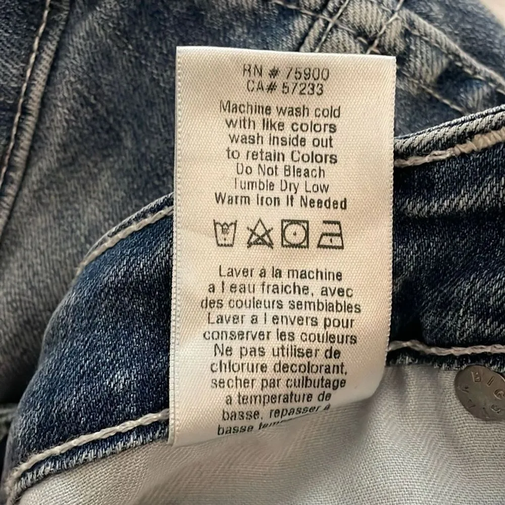 Big Star Maddie Straight Denim Blue Jeans Womens Size 27R Distressed - Image 10