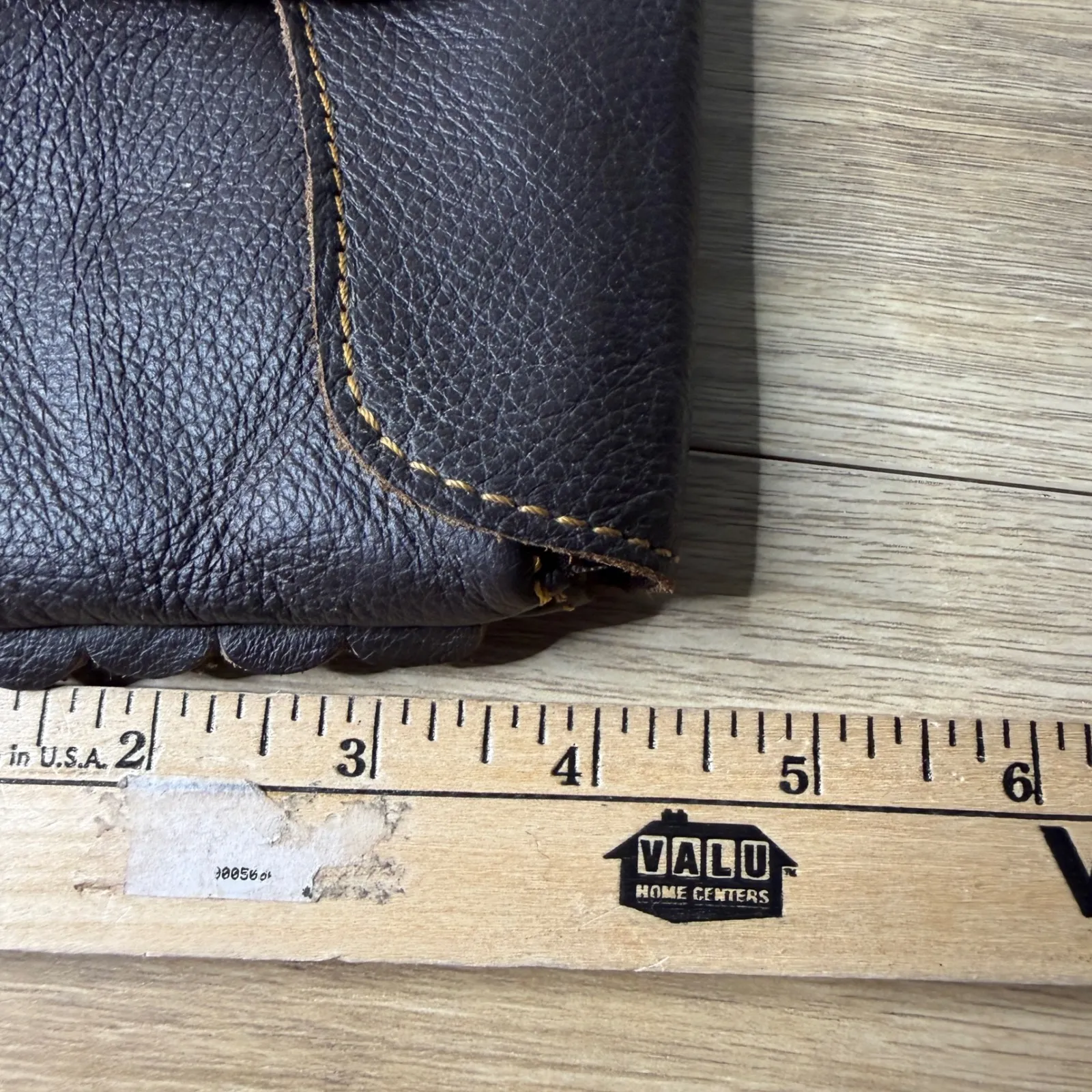 AmeriLeather Chocolate Brown Scalloped Wristlet Wallet Clutch Boho Western Pouch - Image 11