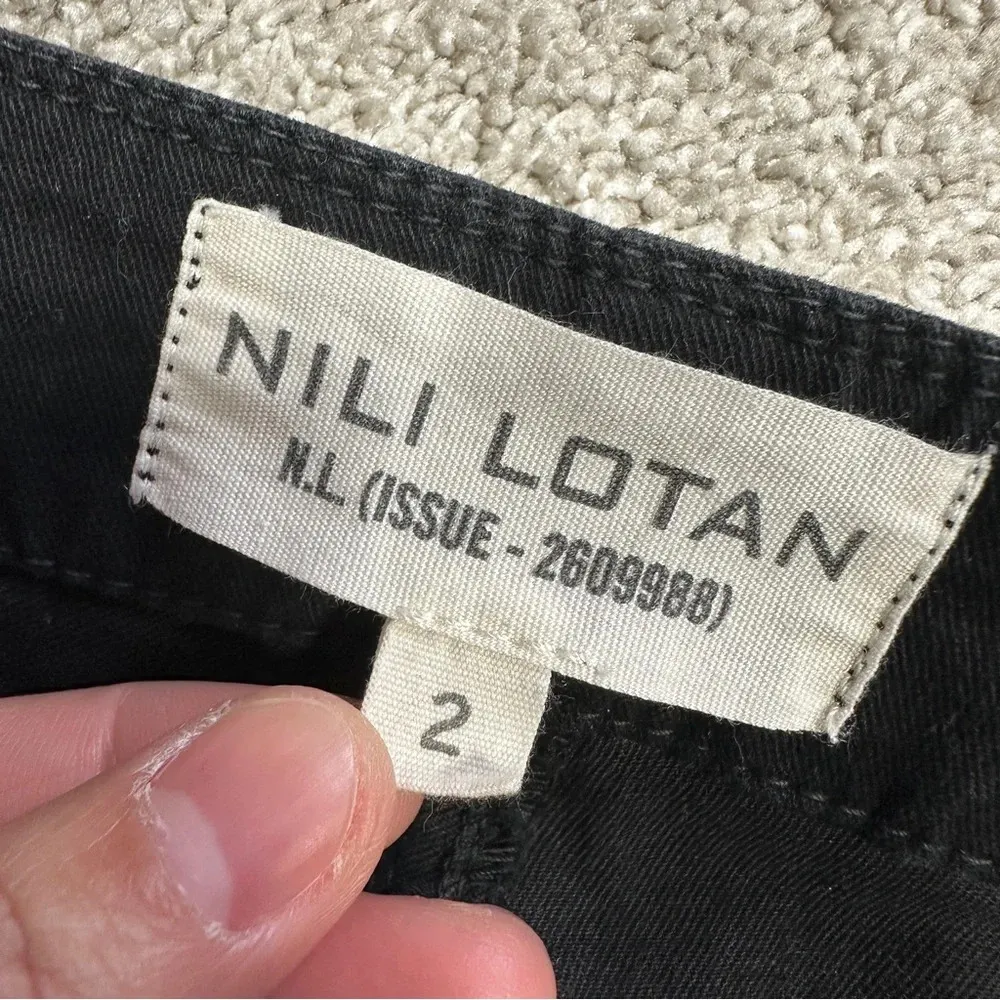 Nili Lotan Cropped French Military Pants in Carbon Black Size 2 - Image 11