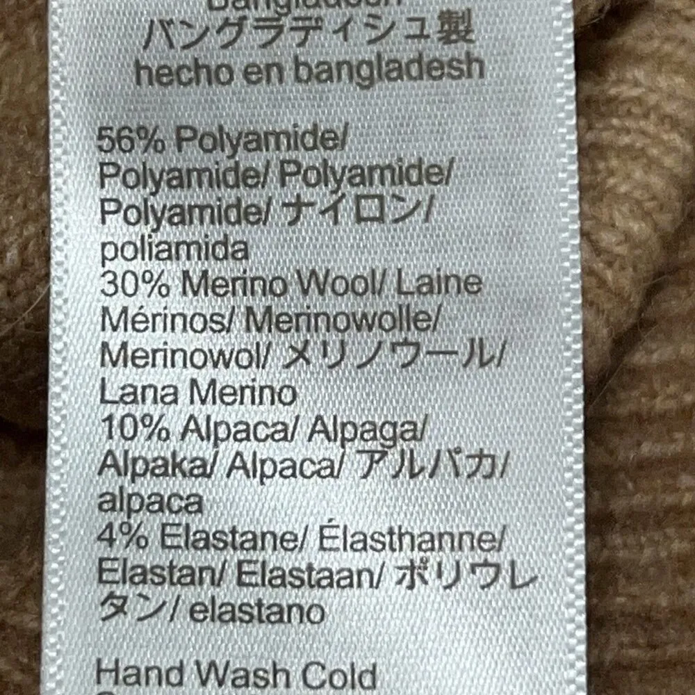 J. Crew Rollneck Sweater Supersoft Yarn Wool Alpaca Blend Small New Brown Hole‎ - Image 11