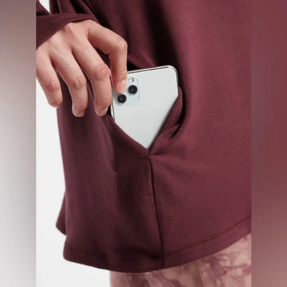 Athleta • Purana Wrap Sweatshirt In Decadent Chocolate - Image 3