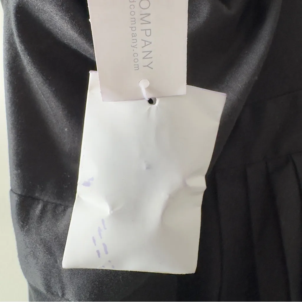 Vintage 2000s Y2K New York & Co. Black and White Strapless Dress Mini Ruffle NWT Size 14 - Image 15