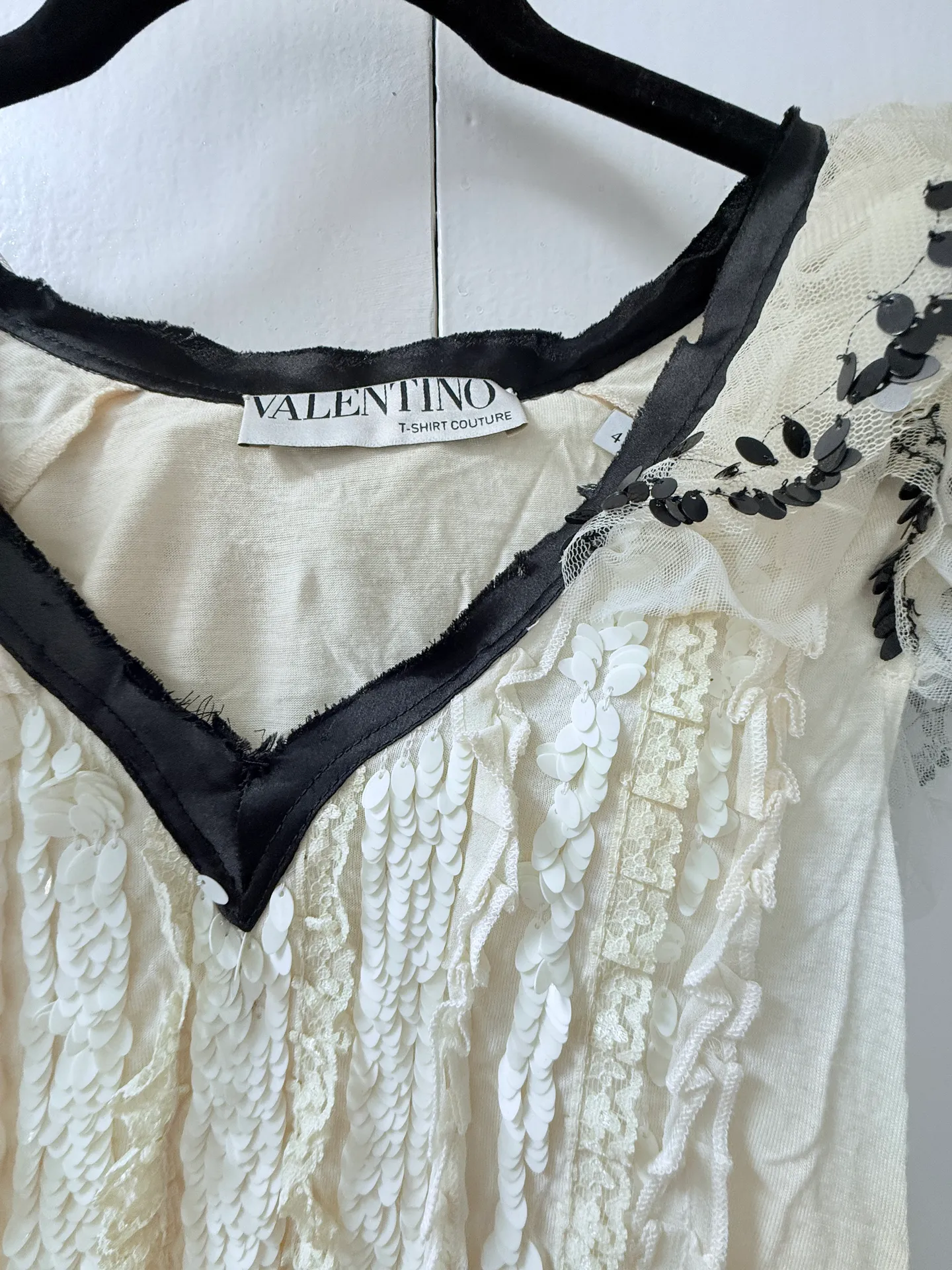 Valentino Garavani VALENTINO Vintage Beaded Tshirt Couture - Image 4