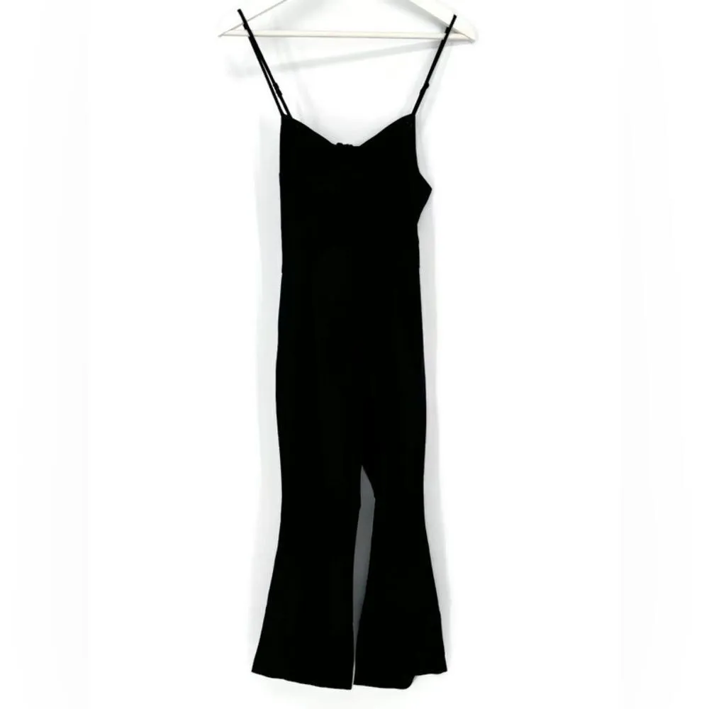 LITA by Ciara x Revolve Tie Front Jumpsuit Cut Out Black V - Image 5