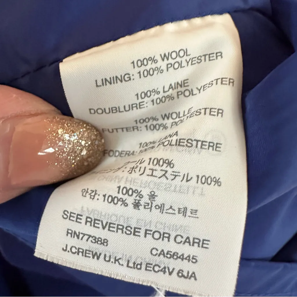 J. Crew 100% Wool Sheath Pencil Dress Women’s 4 Blue Office Knee Length Corpcore - Image 6