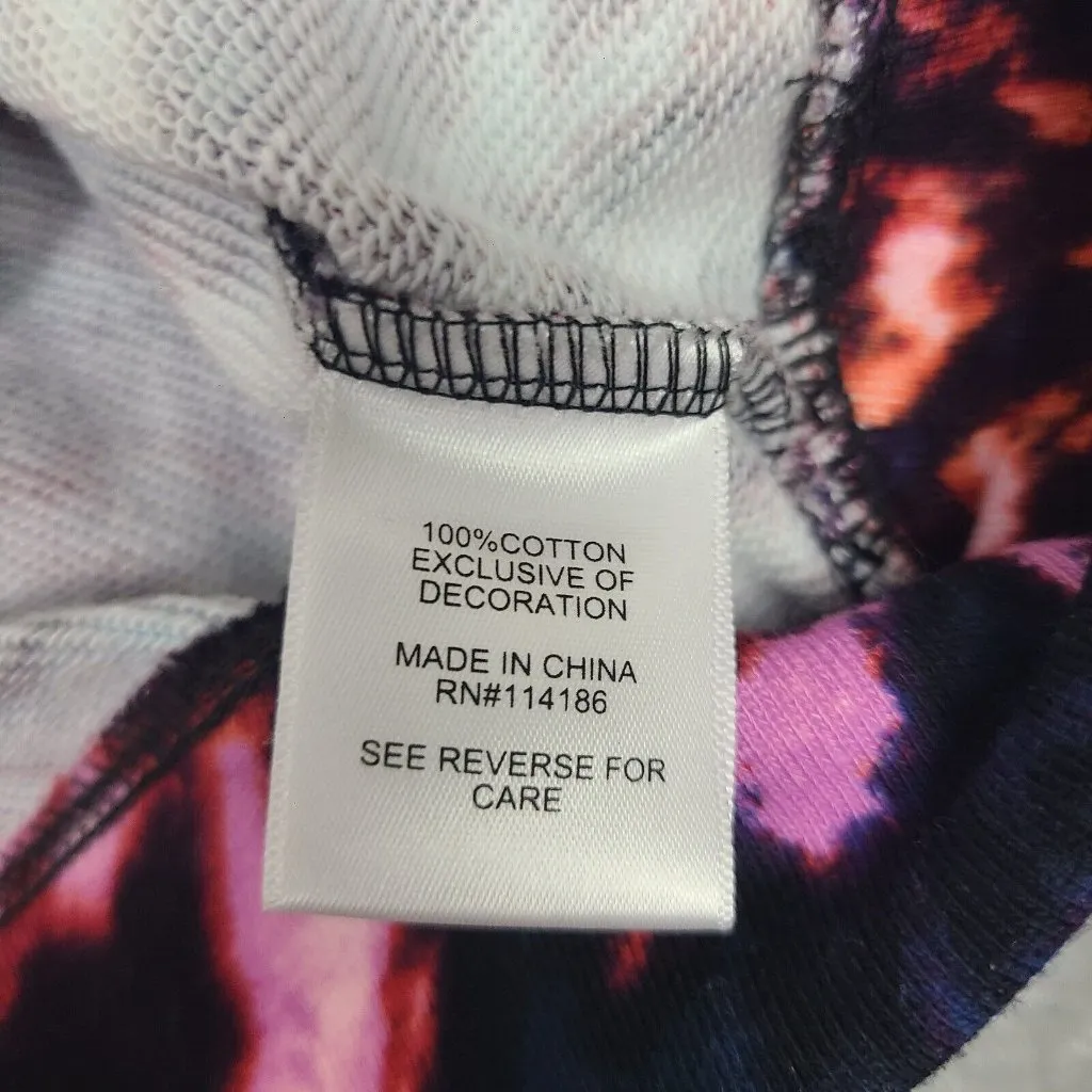 Juicy By Juicy Coture Tie Dye Swirl Black‎ Longsleeve Shirt Size Small Womens - Image 6