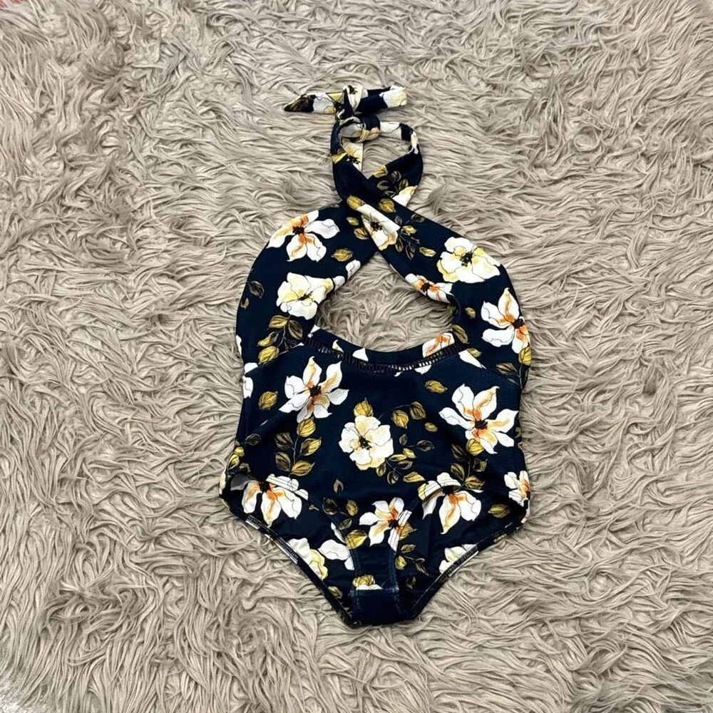 Beach Riot X Stone Cold Fox Classy Sexy One Piece Floral Cheeky Swim Suit Medium - Image 2