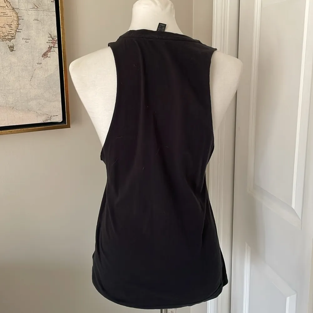 Black Adidas Graphic Flower Tank Top - Image 4