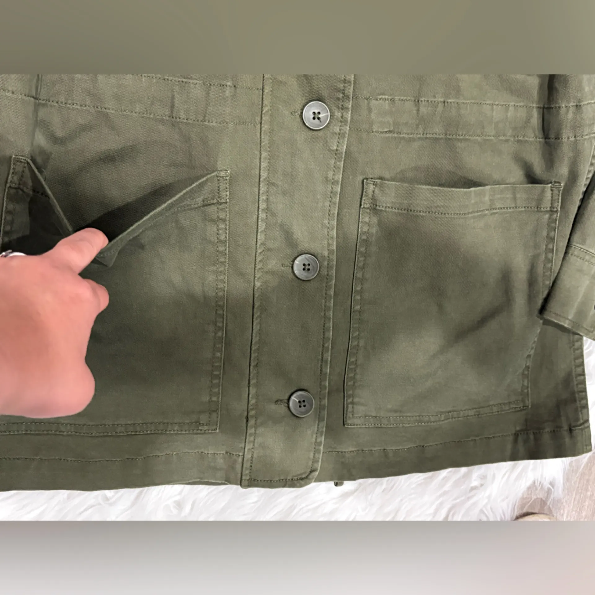 Lucky Brand Women’s Olive Green Jacket Size M - Image 6