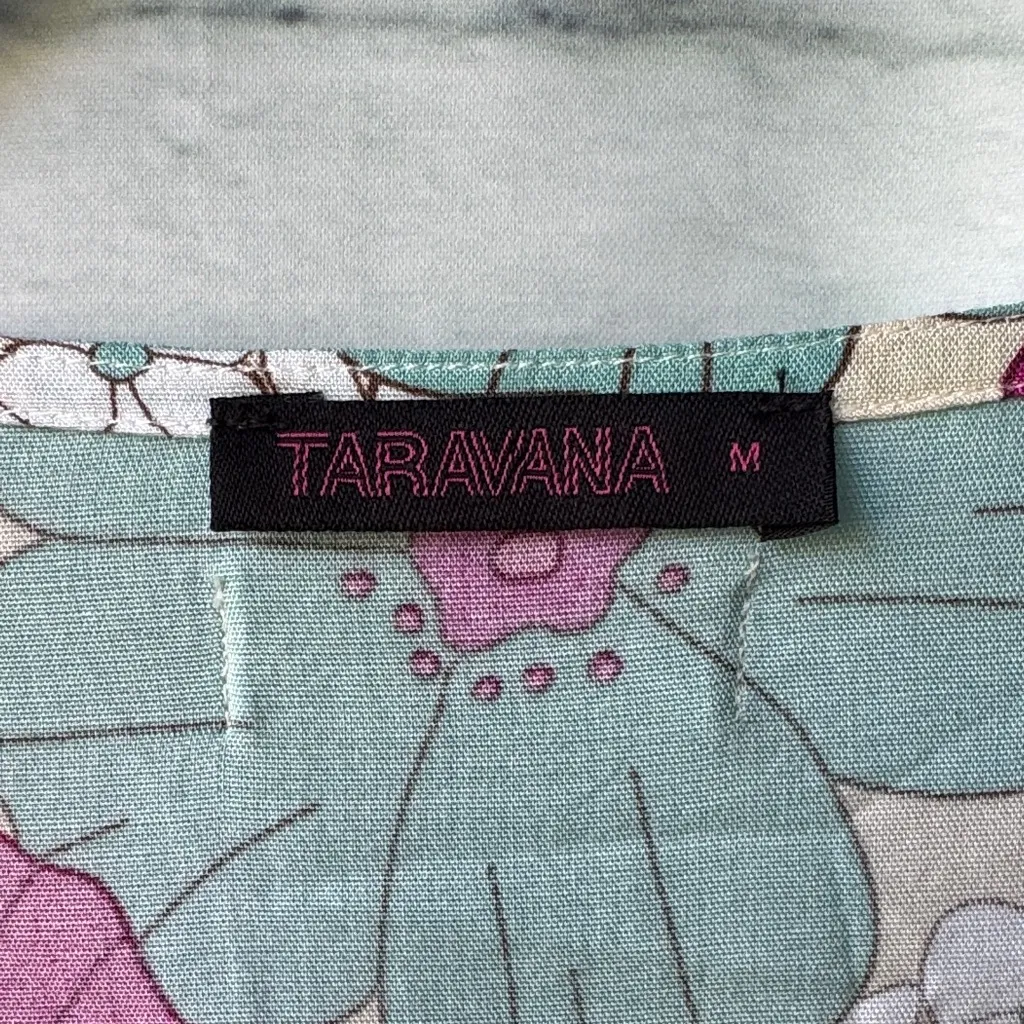 Vibrant Floral Wrap Midi Dress Pink Size M - Image 2