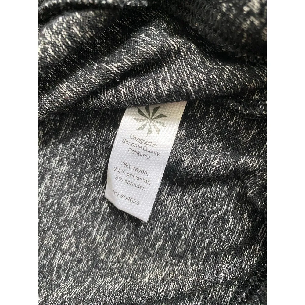 Athleta Open Front Lightweight Cardigan XS Black Gray Marled Stretch Drape - Image 4