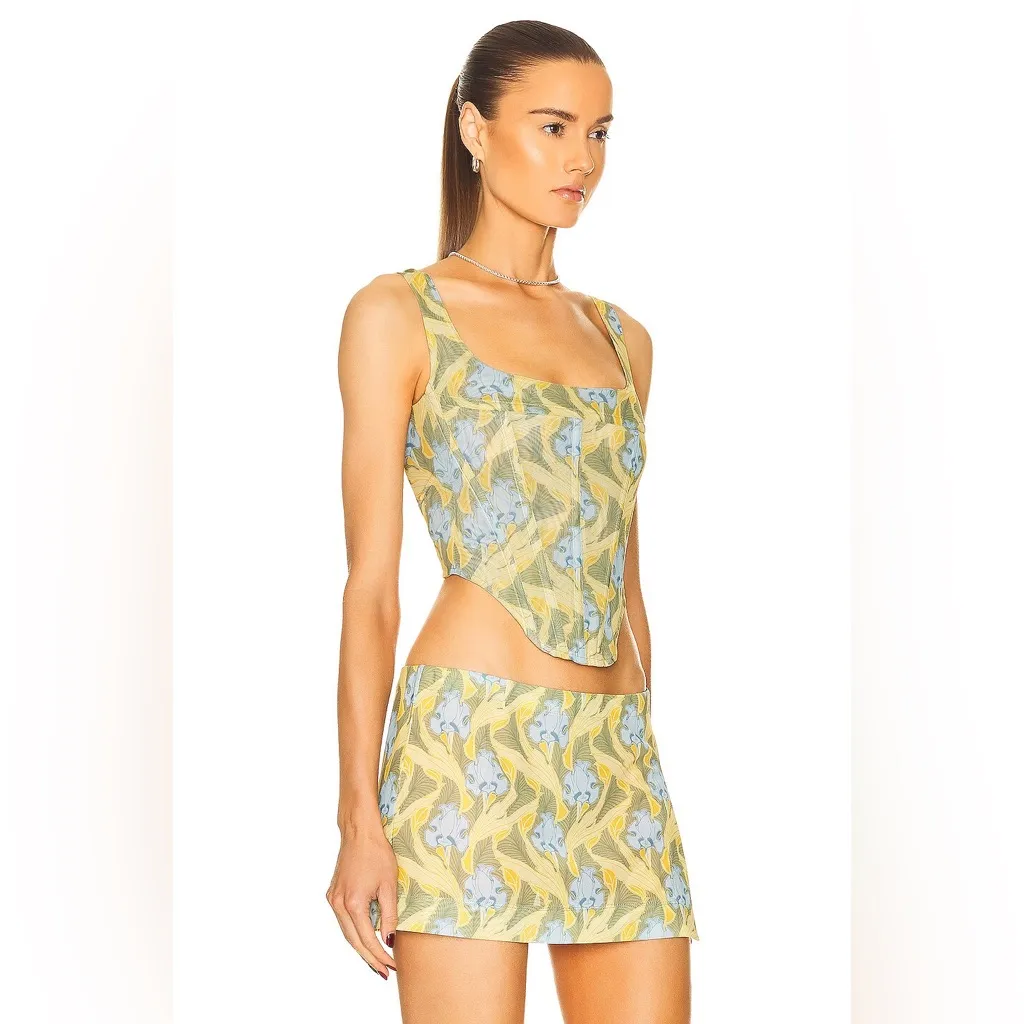 MIAOU Campbell Corset Top Green - Image 2