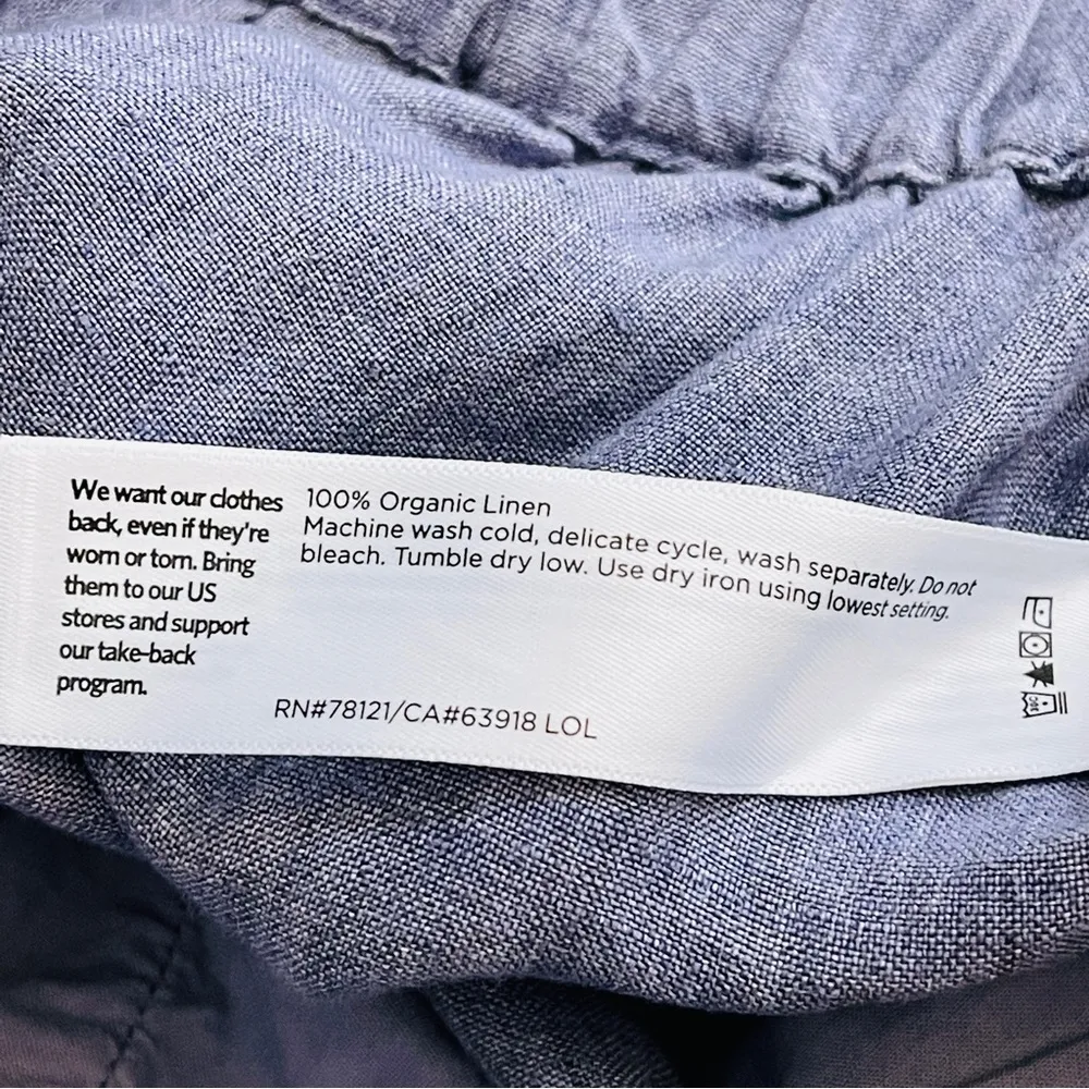 Eileen Fisher Womens Delave Wide Leg Linen Pant light blue - Image 4