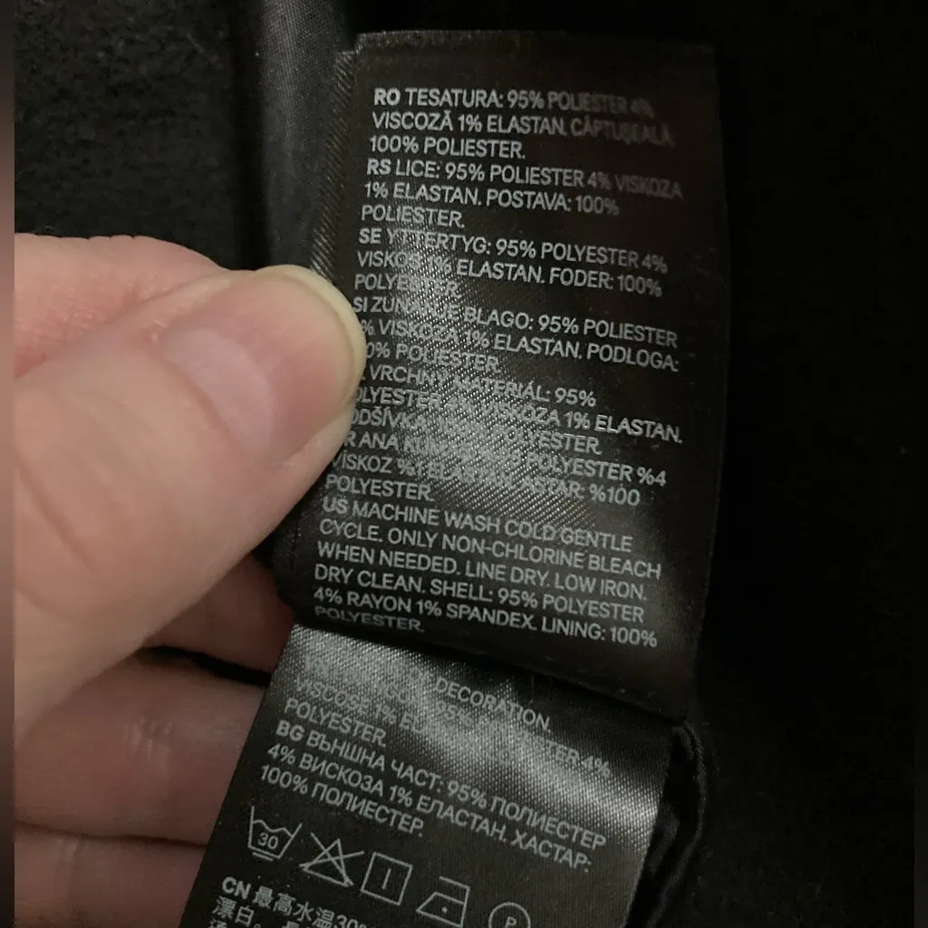 Divided Black Letterman Varsity with Patches Button Front Jacket - Image 4