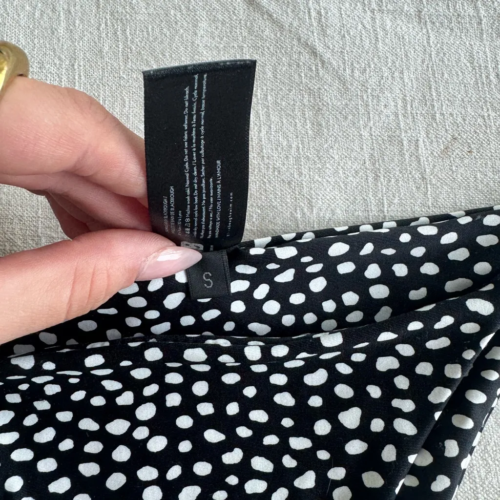 Blackbough Black and White Polka Dot Bikini Bottom - Image 2