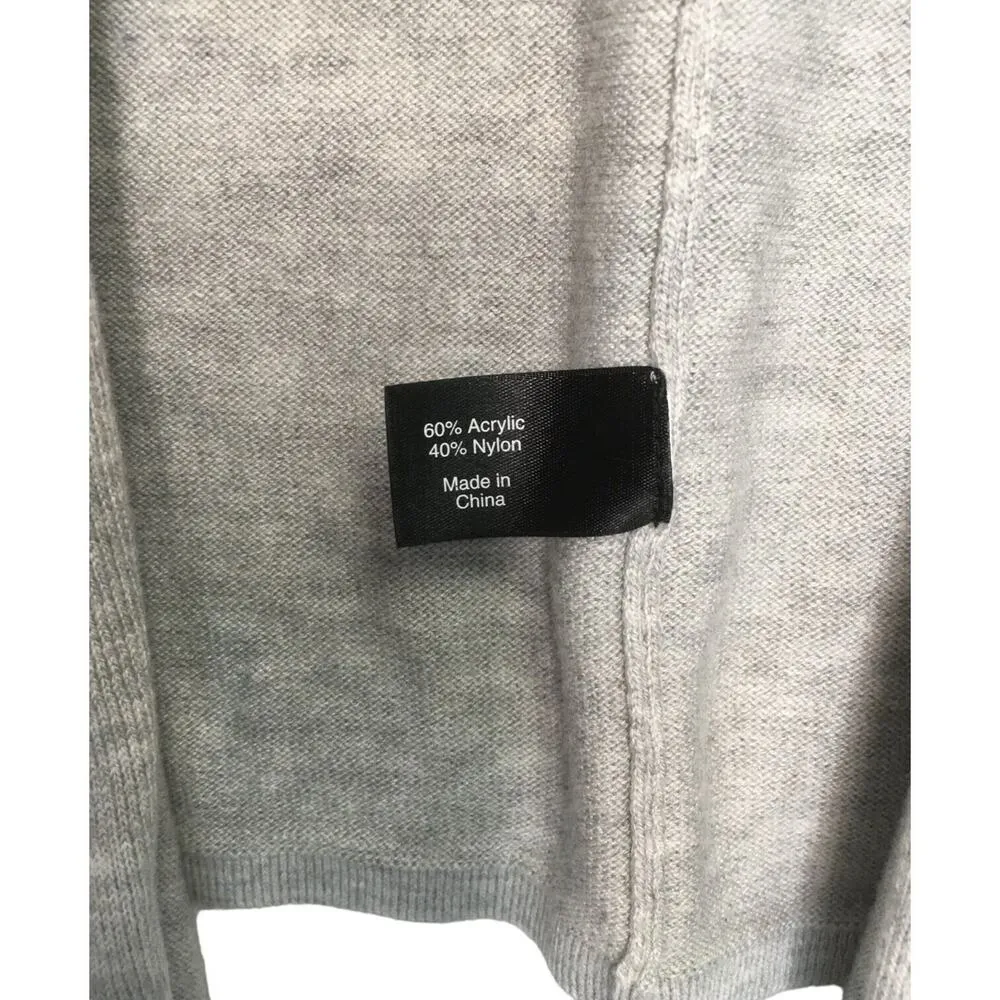 Lane Bryant Sweater Womens One Size Knit Shrug Asymmetric Open Front Gray - Image 3