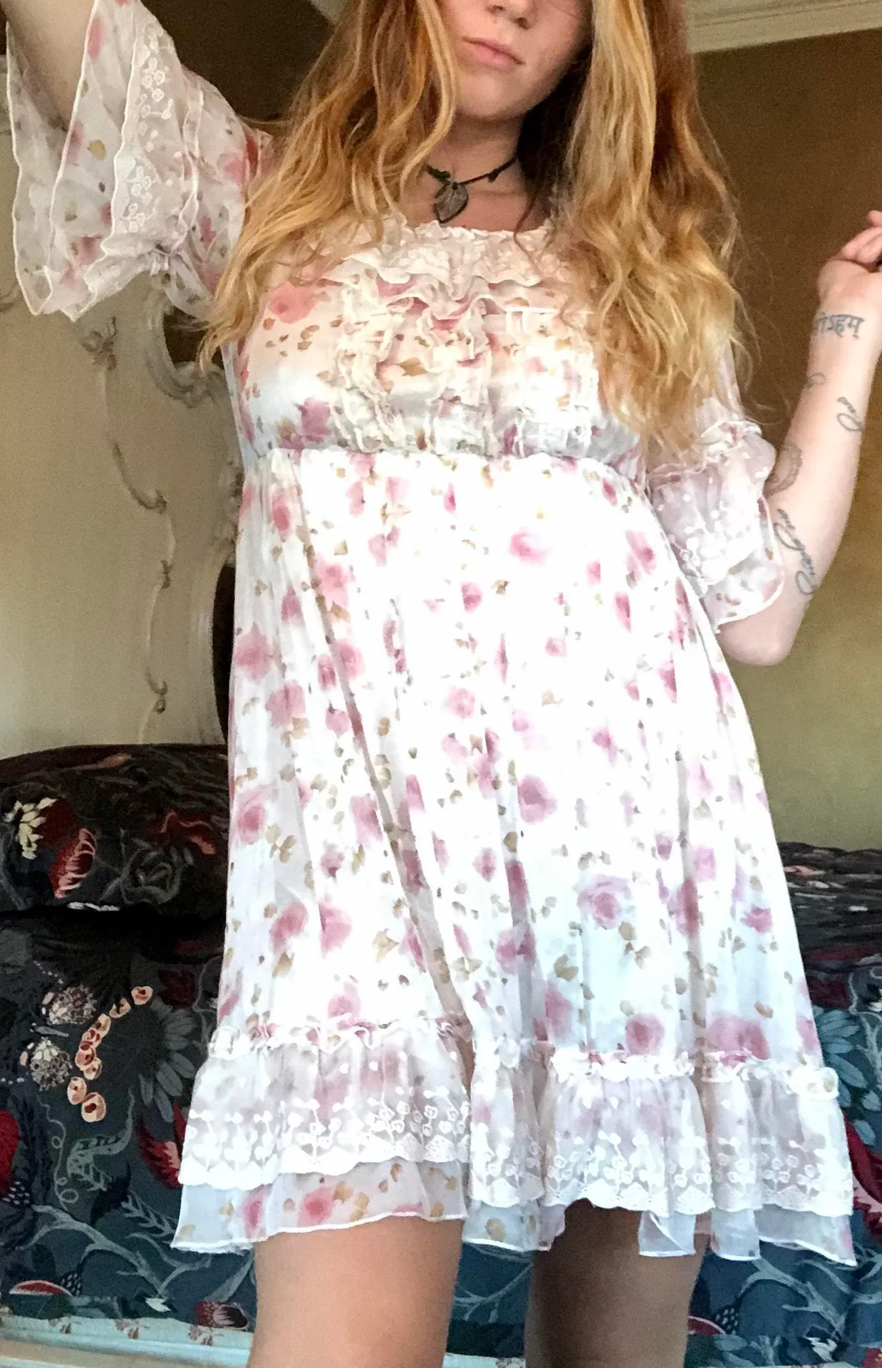 Sexy Lolita Floral Mini Dress Multi - Image 2